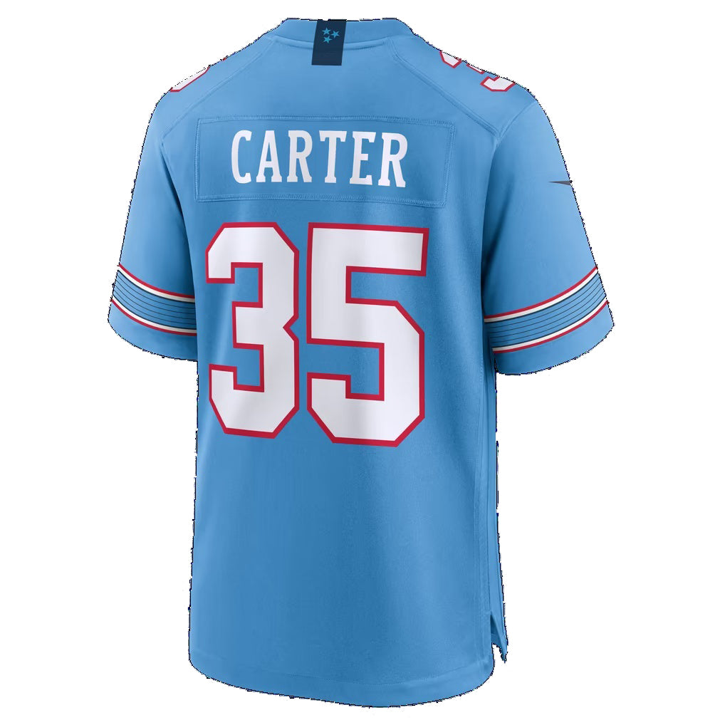 T.Titans #35 Michael Carter Light Blue Team Game Football jersey Fotopoulosg