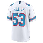T.Titans #53 Anthony Hill Jr. White Fotopoulosg Game Jersey