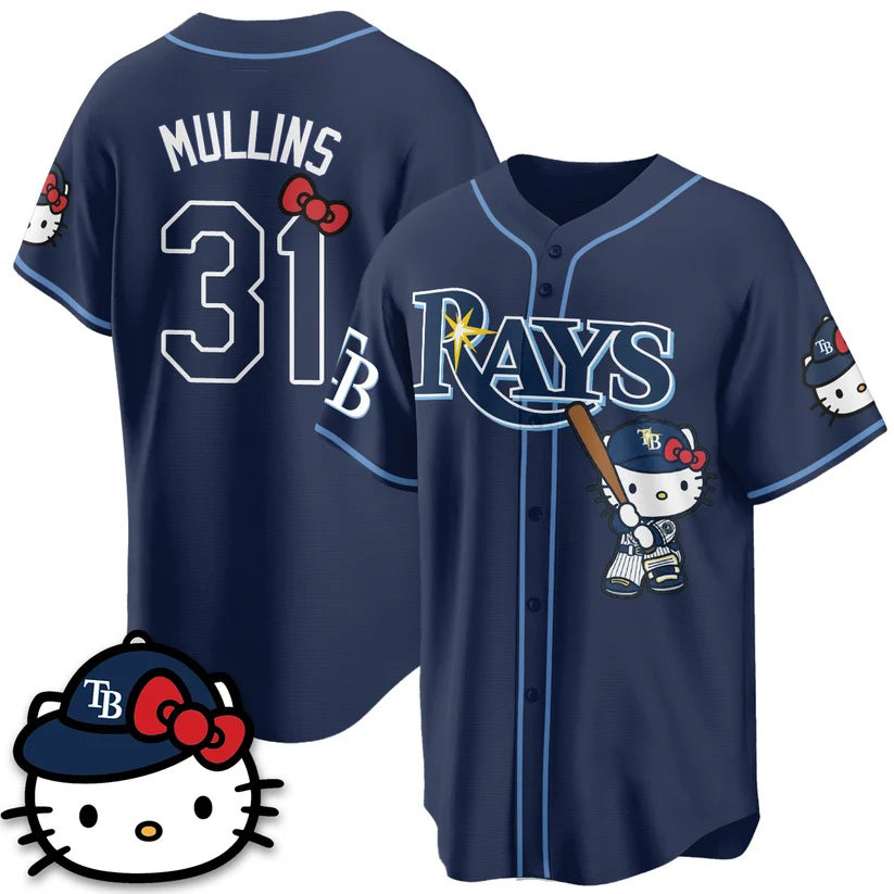 Tampa Bay Rays #31 Cedric Mullins Navy Fotopoulosg Meow KT Edition Vapor Limited Stitched Jersey