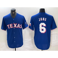 Texas Rangers #6 Josh Jung Blue Fotopoulosg Stitched Cool Base Jersey