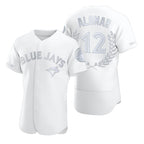 Toronto Blue Jays #12 Roberto Alomar White Fotopoulosg Flexbase Fashion Jersey