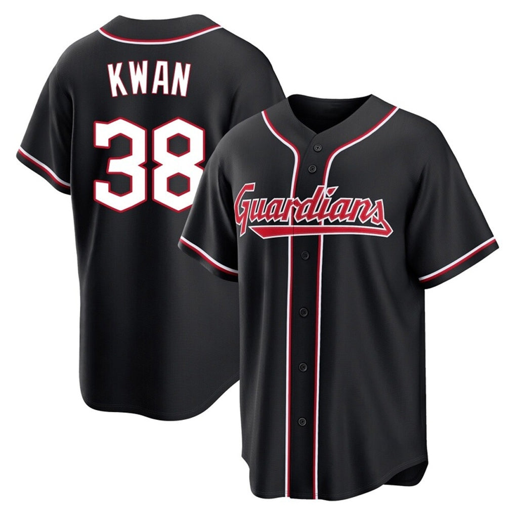 Cleveland Guardians #38 Steven Kwan Player Black Fotopoulosg Fashion Out Home Game Stitched Jerseys