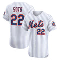 New York Mets #22 Juan Soto White Fotopoulosg Home Elite Jersey
