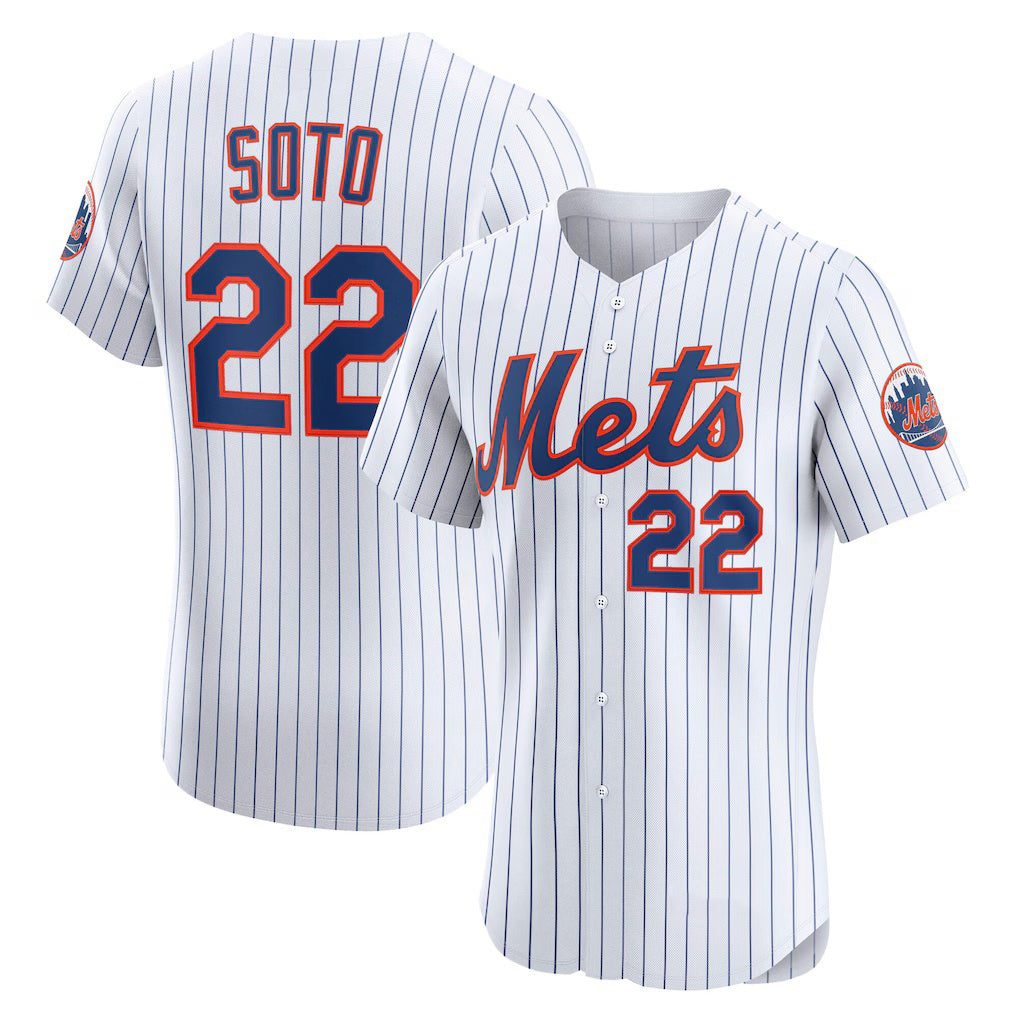 New York Mets #22 Juan Soto White Fotopoulosg Home Elite Jersey
