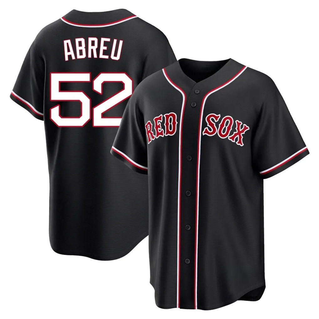 Boston Red Sox #52 Wilyer Abreu Player Black Fotopoulosg Out Home Game Stitched Jerseys