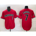 Arizona Diamondbacks #7 Corbin Carroll Red Fotopoulosg 2024 Cool Base Stitched Jersey