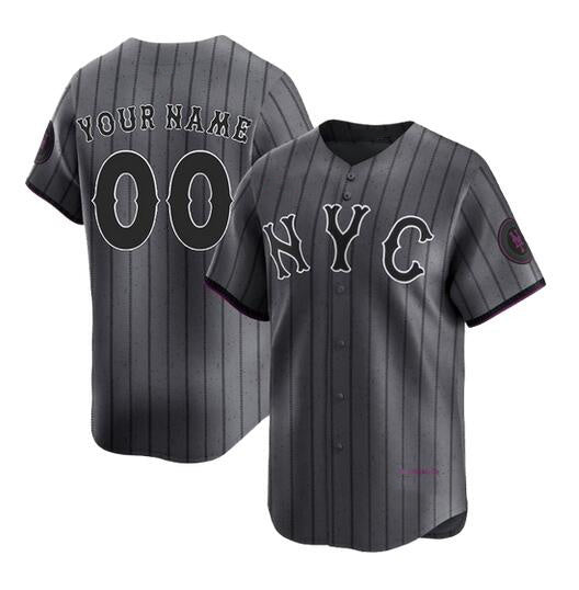 Custom New York Mets Graphite Fotopoulosg 2024 City Connect Limited Stitched Jersey
