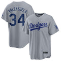 Los Angeles Dodgers #34 Fernando Valenzuela Player Gray Fotopoulosg Game Stitched Jerseys