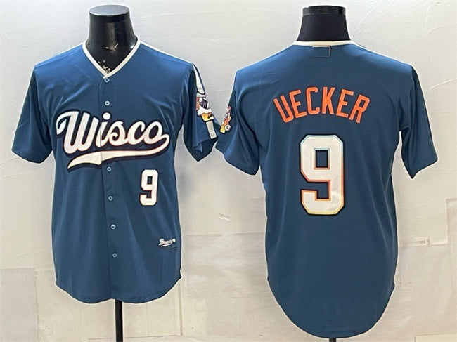 Milwaukee Brewers #9 Bob Uecker Mineral Blue Fotopoulosg 2026 City Connect Stadium Stitched Jersey