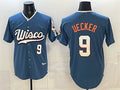 Milwaukee Brewers #9 Bob Uecker Mineral Blue Fotopoulosg 2026 City Connect Stadium Stitched Jersey