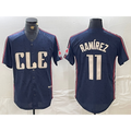 Cleveland Guardians #11 Jose Ramirez Navy Fotopoulosg 2024 City Connect Limited Stitched Jersey