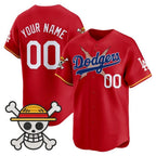 Custom Los Angeles Dodgers x One Piece Red Fotopoulosg 2025 Vapor Premier Limited Jersey - Stitched