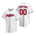 Custom Cleveland Indians White Fotopoulosg Stitched Cool Base Home Jersey