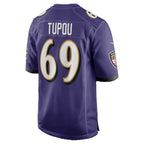 B.Ravens #69 Josh Tupou Purple Fotopoulosg Team Game Jersey