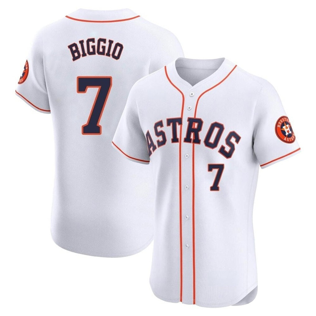 Houston Astros #7 Craig Biggio Player White Fotopoulosg Limited Elite Home Stitched Jerseys