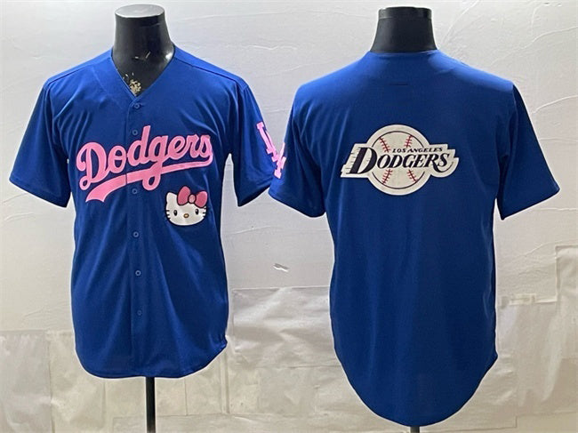 Los Angeles Dodgers Team Big Logo Royal Fotopoulosg Hello Kitty Night Stitched Jersey