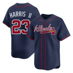 Atlanta Braves #23 Michael Harris II Player Navy Fotopoulosg Limited Home Game Stitched Jerseys