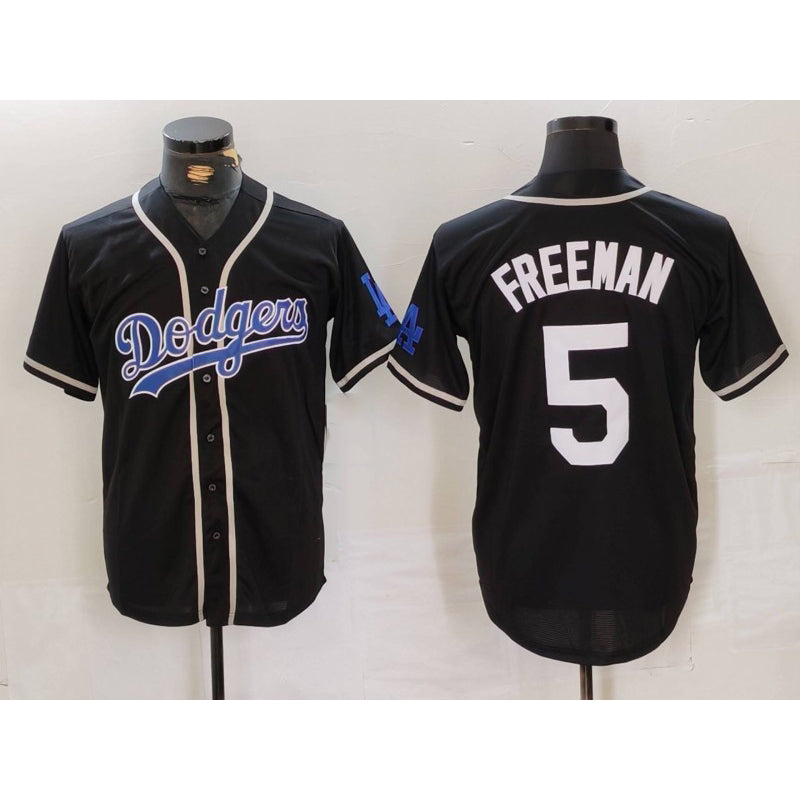 Los Angeles Dodgers #5 Freddie Freeman Black Fotopoulosg Cool Base With Patch Stitched Jersey