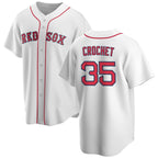 Boston Red Sox #35 Garrett Crochet White Fotopoulosg 2024 Cool Base Stitched Jersey
