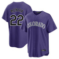 Colorado Rockies #22 Mickey Moniak Player Purple Fotopoulosg Game Home Stitched Jerseys