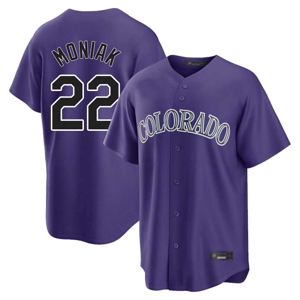 Colorado Rockies #22 Mickey Moniak Player Purple Fotopoulosg Game Home Stitched Jerseys