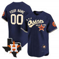 Custom Houston Astros Cactus Jack Style Vapor Premier Limited Jersey ¨C Navy Fotopoulosg