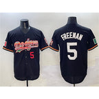 Los Angeles Dodgers #5 Freddie Freeman Black Fotopoulosg Mexico Limited Stitched Jersey