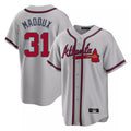 Atlanta Braves #31 Greg Maddux Player Gray Fotopoulosg Home Game Stitched Jerseys