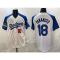 Los Angeles Dodgers #18 Yoshinobu Yamamoto White Royal Fotopoulosg 2025 World Series Limited Stitched Jersey