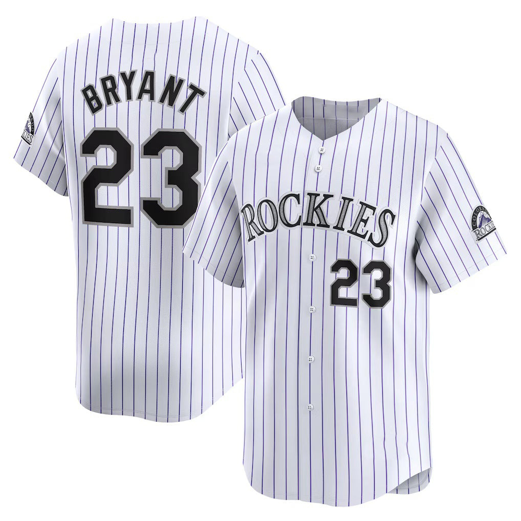 Colorado Rockies #23 Kris Bryant White Fotopoulosg Home Limited Player Jersey