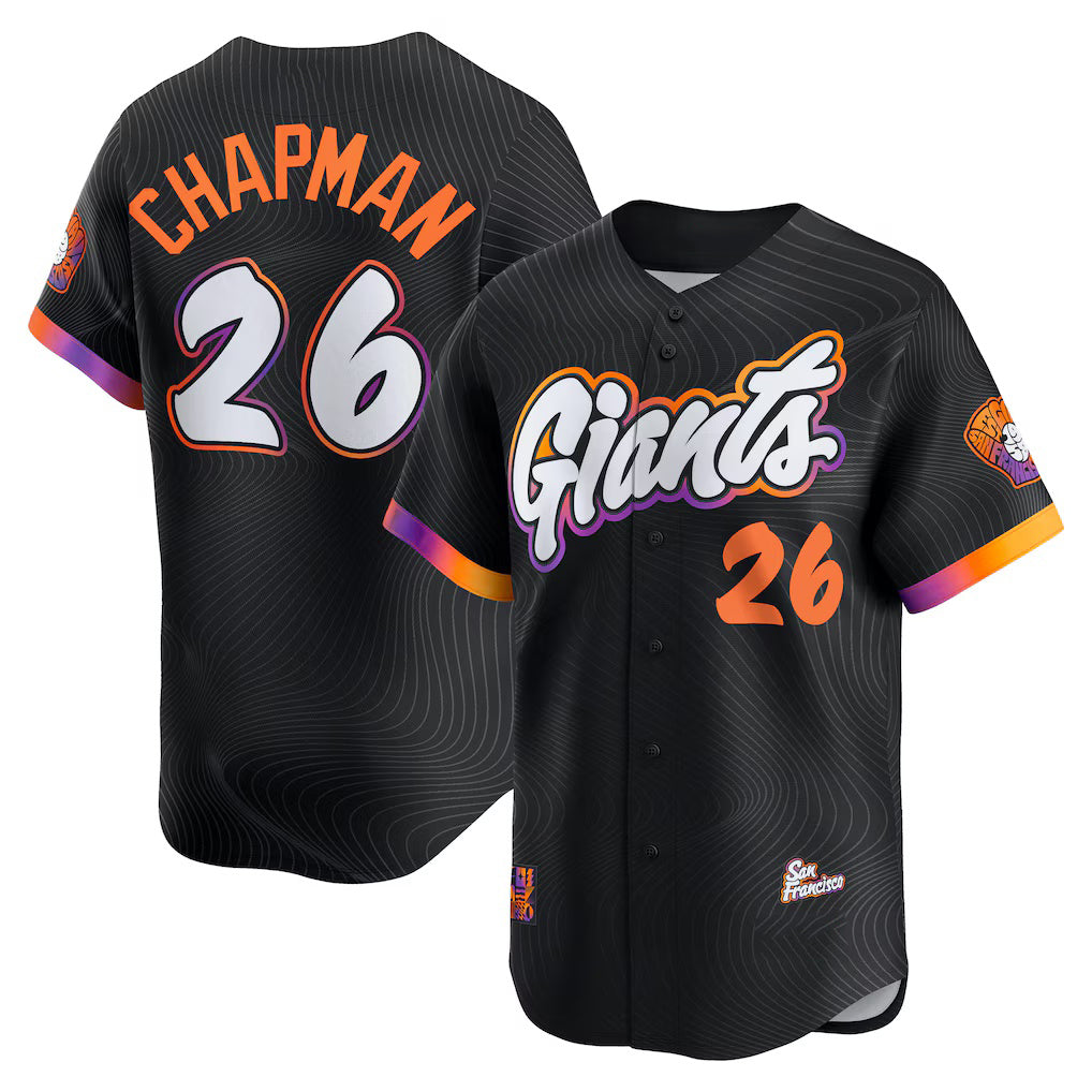 San Francisco Giants #26 Matt Chapman Black Fotopoulosg Anthracite 2025 City Connect Limited Jersey