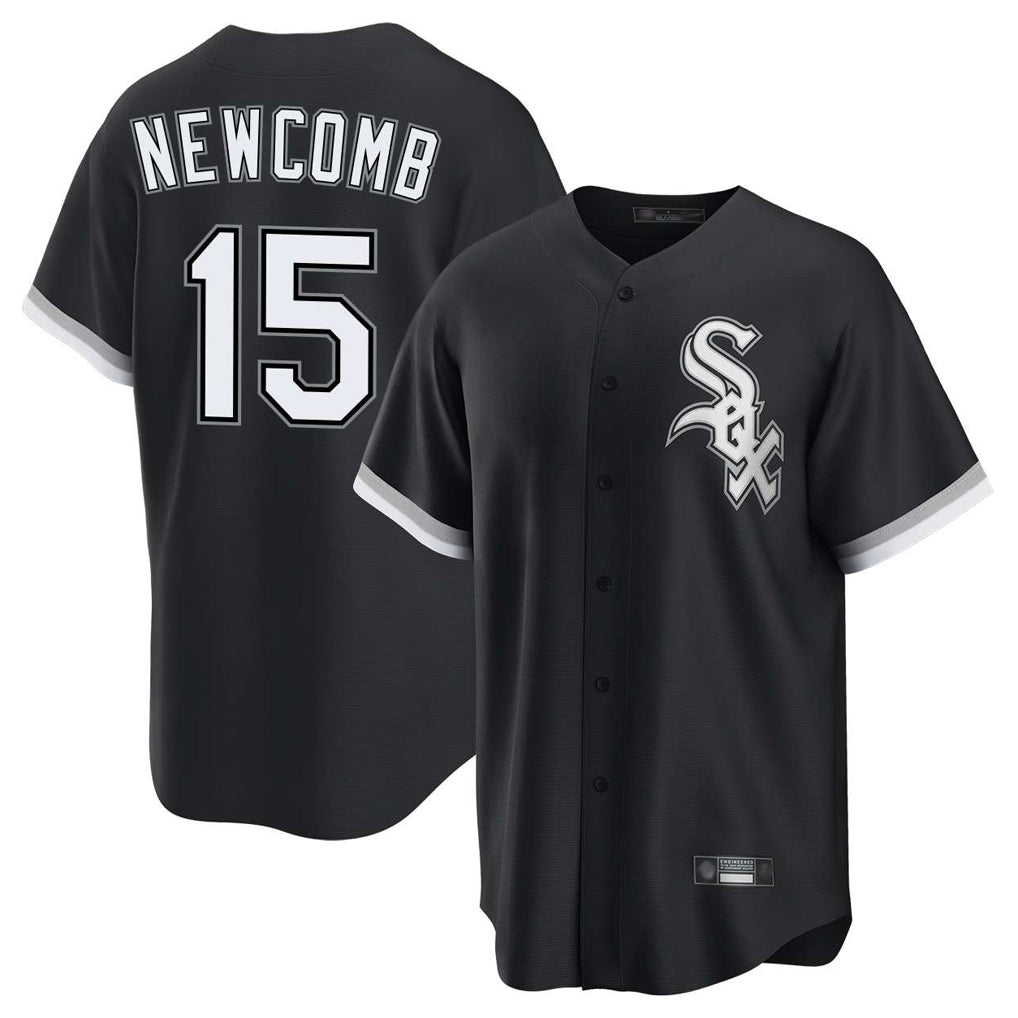 Chicago White Sox #15 Sean Newcomb Player Black Fotopoulosg Home Game Stitched Jerseys