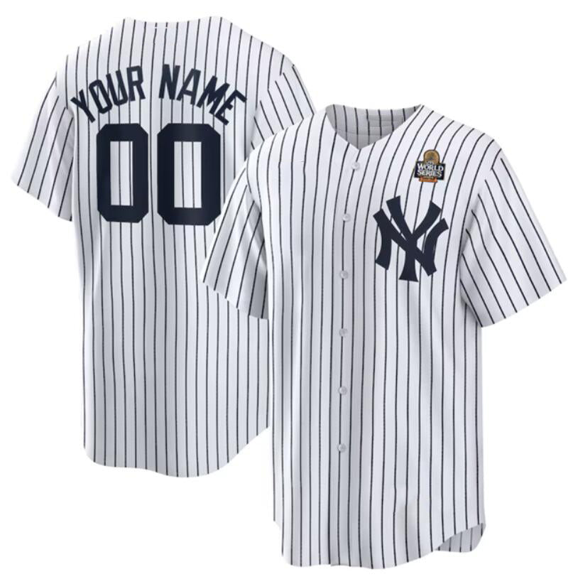Custom New York Yankees Active Player White Fotopoulosg 2024 World Series Cool Base Stitched Jersey