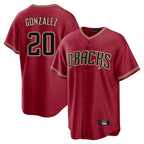 Arizona Diamondbacks #20 Luis Gonzalez Player Red Fotopoulosg Home Game Stitched Jerseys