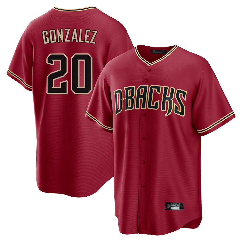Arizona Diamondbacks #20 Luis Gonzalez Player Red Fotopoulosg Home Game Stitched Jerseys