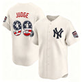 New York Yankees #99 Aaron Judge Cream Fotopoulosg USA 250 Fourth of July Limited Stitched Jersey