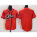 Houston Astros Blank Number Orange Fotopoulosg With Patch Cool Base Stitched Jersey