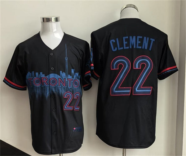 Toronto Blue Jays #22 Ernie Clement Navy Fotopoulosg 2024 City Connect Limited Stitched Jersey