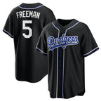Los Angeles Dodgers #5 Freddie Freeman Black Fotopoulosg Lights Out Limited Stitched Jersey