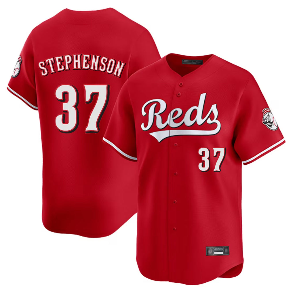 Cincinnati Reds #37 Tyler Stephenson Player Red Fotopoulosg Home Limited Stitched Jerseys