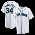 Seattle Mariners #34 Felix Hernandez White Fotopoulosg Home Retired Player Replica Jersey