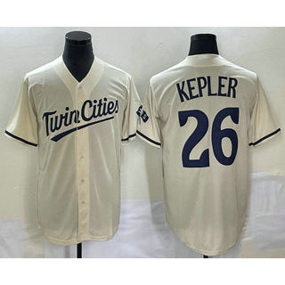 Minnesota Twins #26 Max Kepler Cream Fotopoulosg 2022 City Connect Cool Base Stitched Jersey