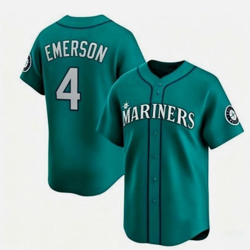 Seattle Mariners #4 Colt Emerson Aqua Fotopoulosg Limited Stitched jersey