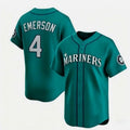 Seattle Mariners #4 Colt Emerson Aqua Fotopoulosg Limited Stitched jersey