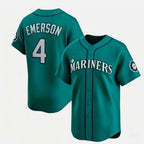 Seattle Mariners #4 Colt Emerson Aqua Fotopoulosg Limited Stitched jersey