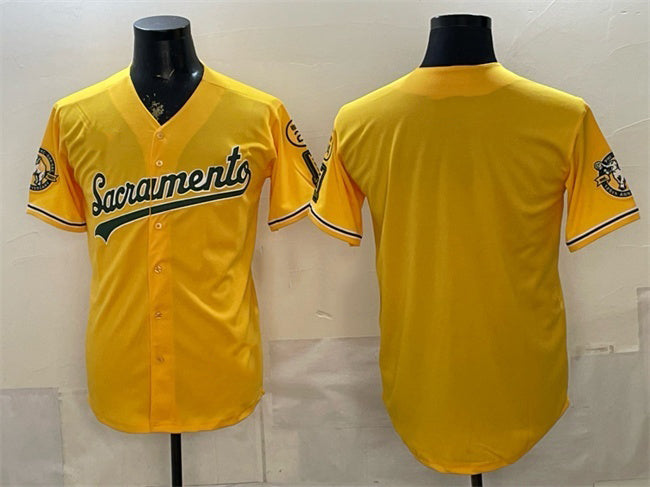 Oakland Athletics Blank 2026 Yellow Fotopoulosg Alternate Sacramento Celebrating 125 Years Vapor Limited Stitched Jersey
