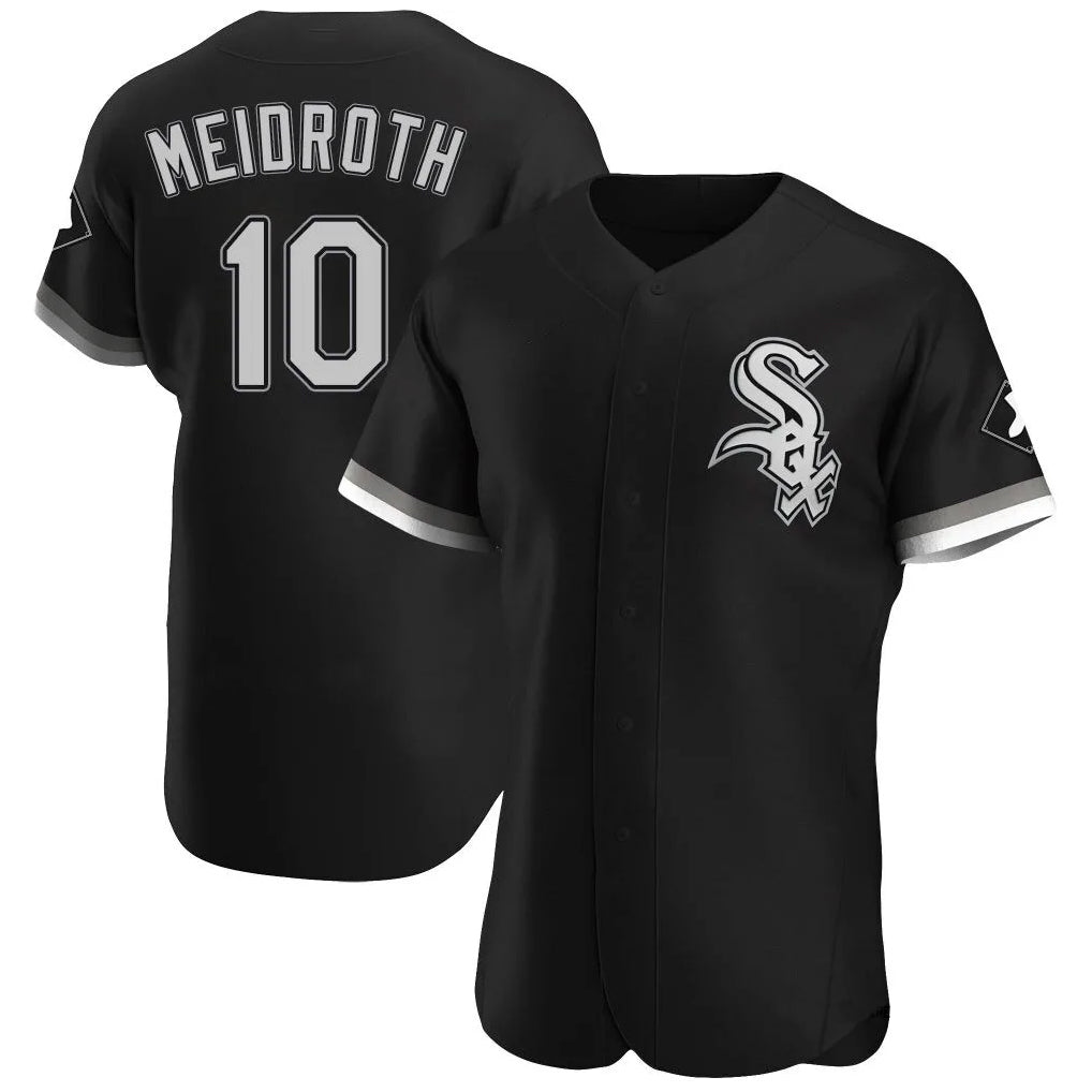 Chicago White Sox #10 Chase Meidroth Player Black Fotopoulosg Limited Elite Home Stitched Jerseys