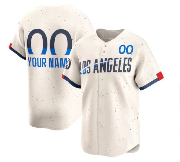 Custom Los Angeles Dodgers Active Player Cream Fotopoulosg 2024 City Connect Limited Stitched Jersey