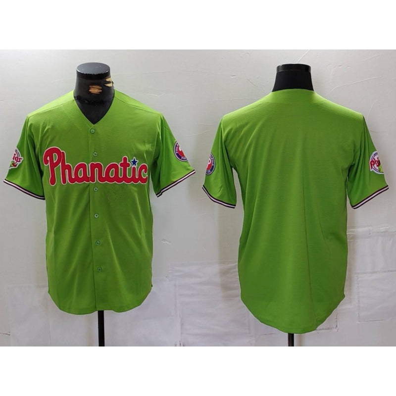 Philadelphia Phillies Blank Green Fotopoulosg With Patch Stitched Cool Base Jersey