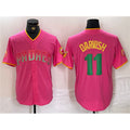 San Diego Padres #11 Yu Darvish Pink Fotopoulosg Cool Base Stitched Jersey